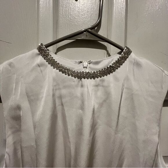 NWT IEENA for Mac Duggal Rhinestone Neckline Draped Mini Dress‎ size 4 - Picture 6 of 16